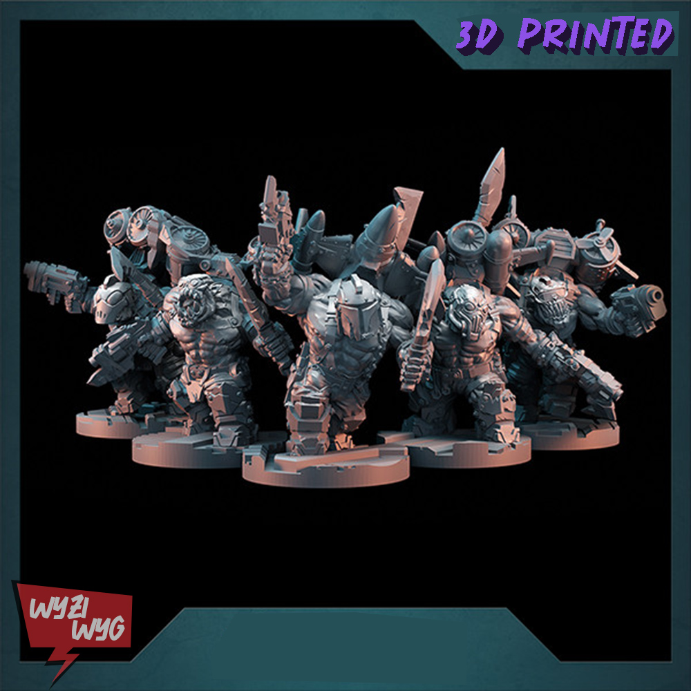 3D Printing Idea - Rocket Orcs Armour Miniature, Green Skin