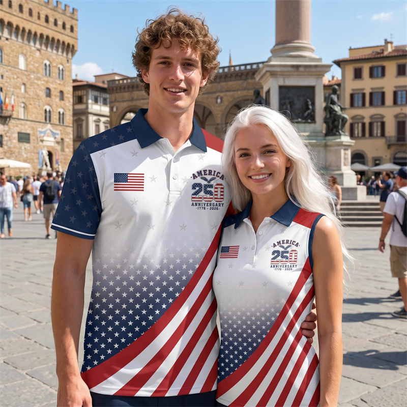 3D Printing Usa - 250th Anniversary Of USA Polo Shirt