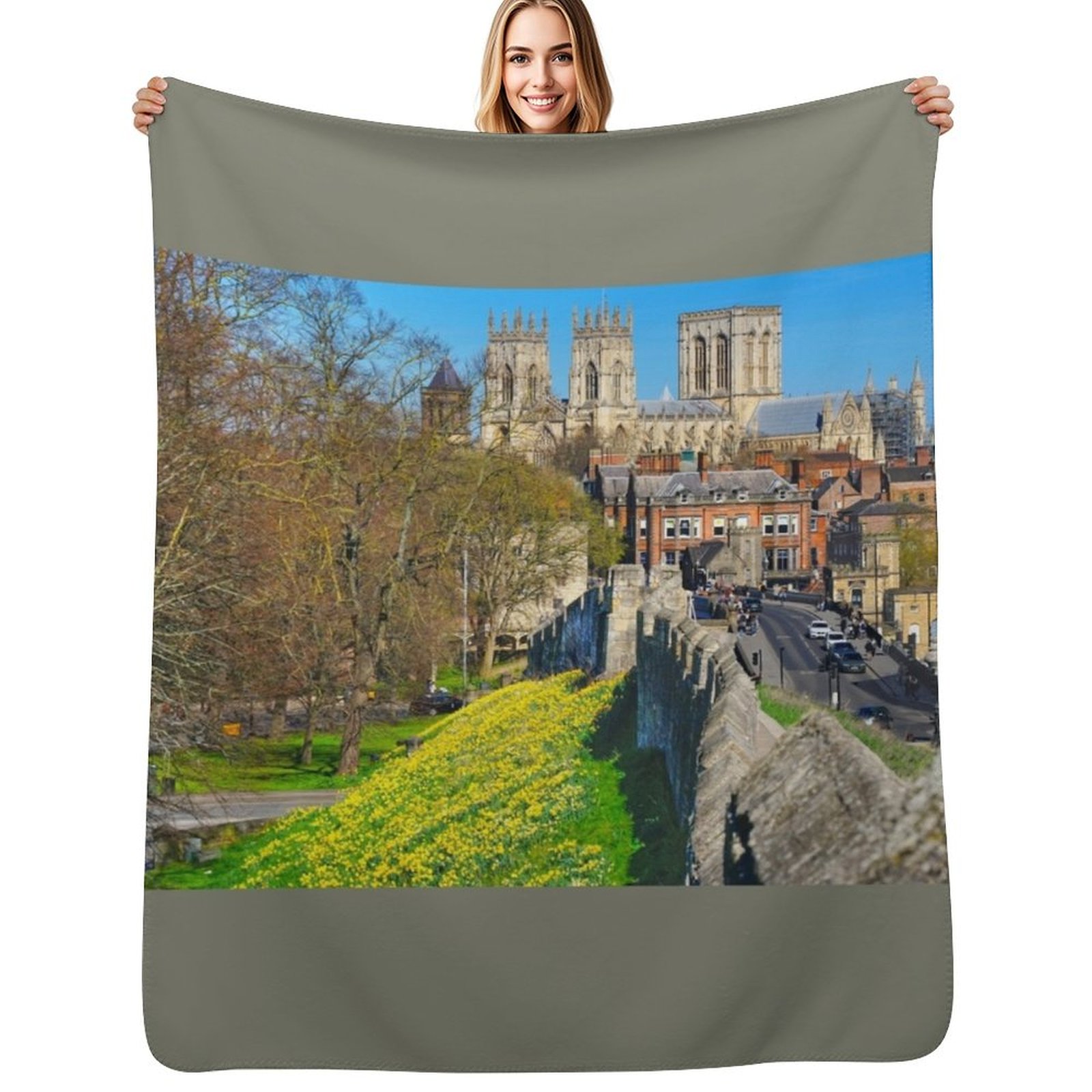 3D Printing York - York Minster Throw Blanket Warm Cozy