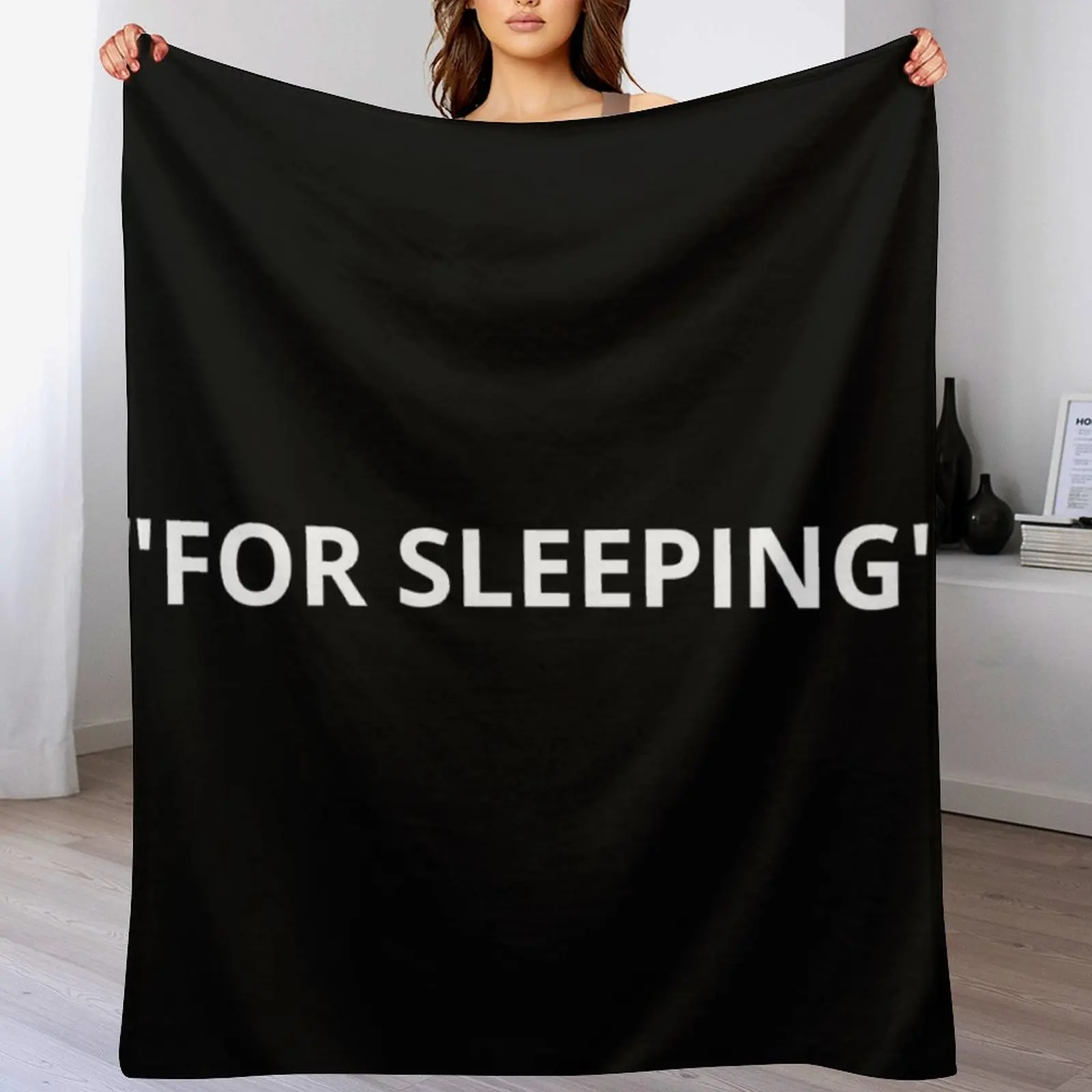 3D Printing Quotation - For Sleeping Quotation Marks White Throw