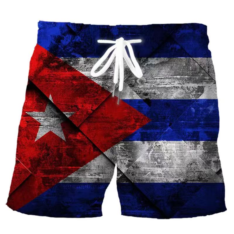 Men's Swimwear Shorts American - 3D Printing Usa 评论和价格