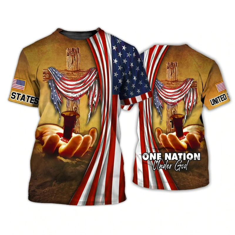 Men Tee Shirt Fashion T-shirt  - 3D Printing Usa 评论和价格