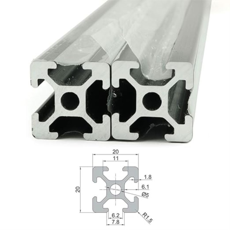 2PCS 1-1000mm 2020 V-slot T-sl - 3D Printer Enclosure Frame 评论和价格