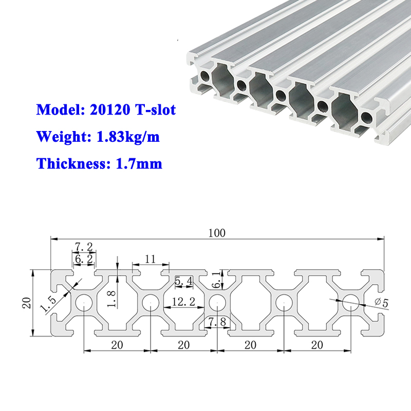 1PC EU 20120 T-Slot Aluminum P - 3D Printer Enclosure Frame 评论和价格