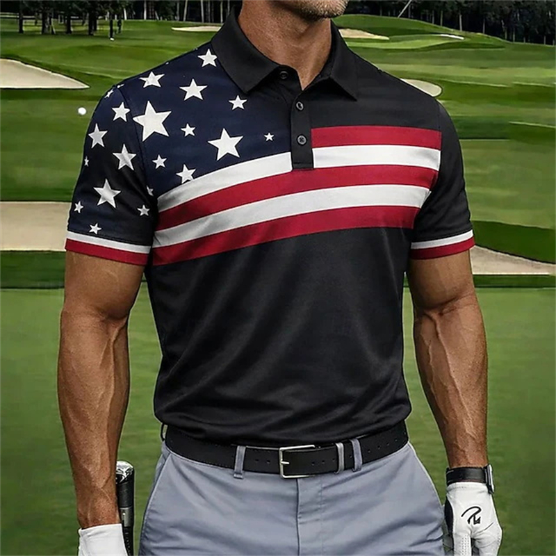 New USA American Flag Polo Shi - 3D Printing Usa 评论和价格
