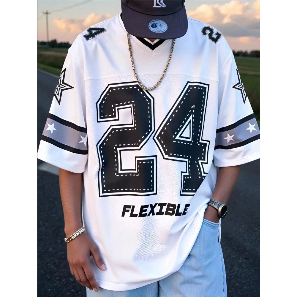 2026 Summer New Men's V-Neck T - 3D Printing Kpop 评论和价格