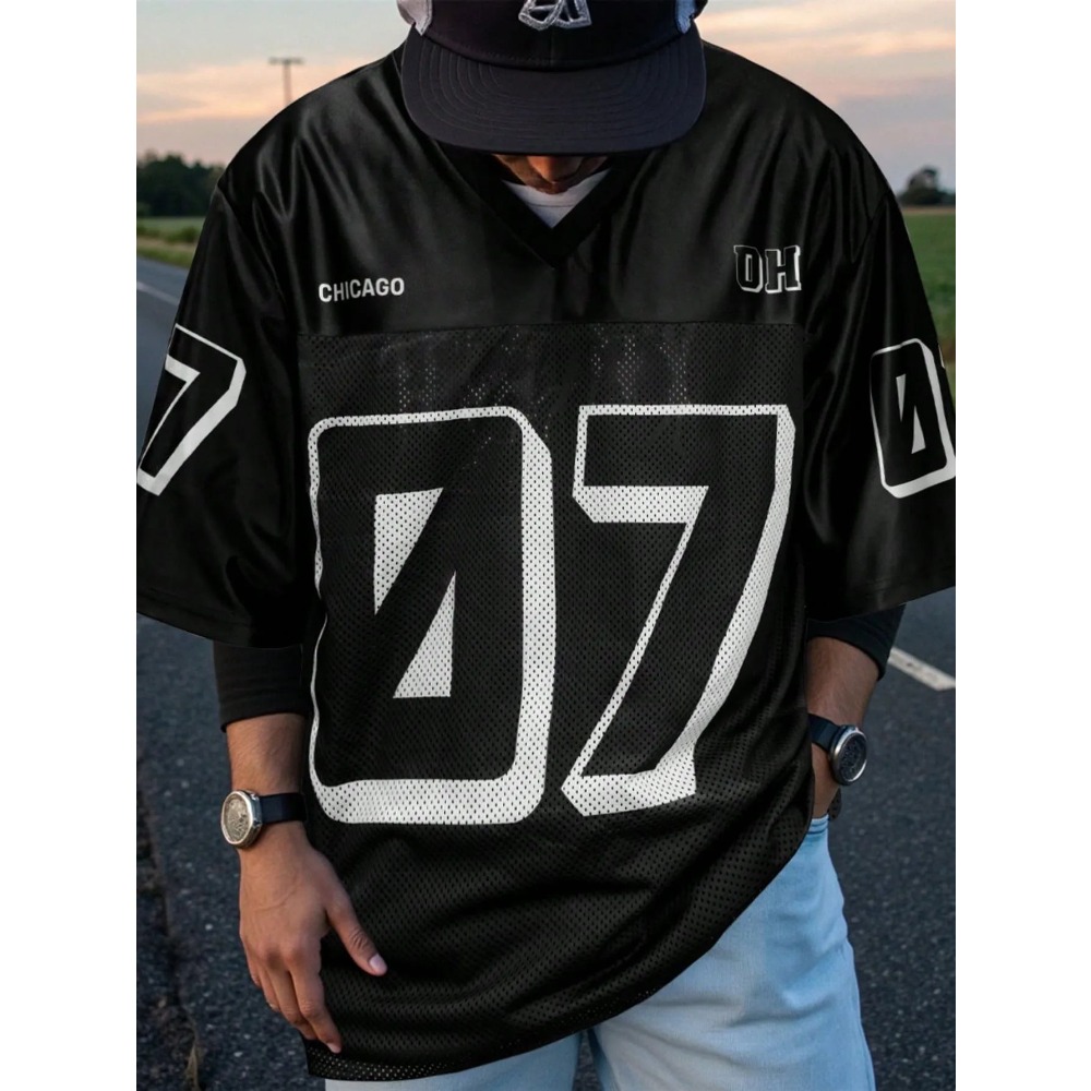 2026 Summer New Men's V-Neck T - 3D Printing Kpop 评论和价格