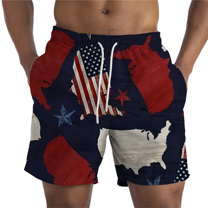 Newest Summer Mens Shorts USA  - 3D Printing Usa 评论和价格