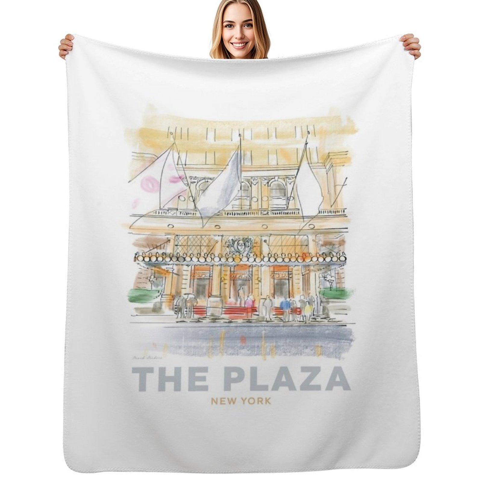 The Plaza Hotel New York Throw - 3D Printing York 评论和价格