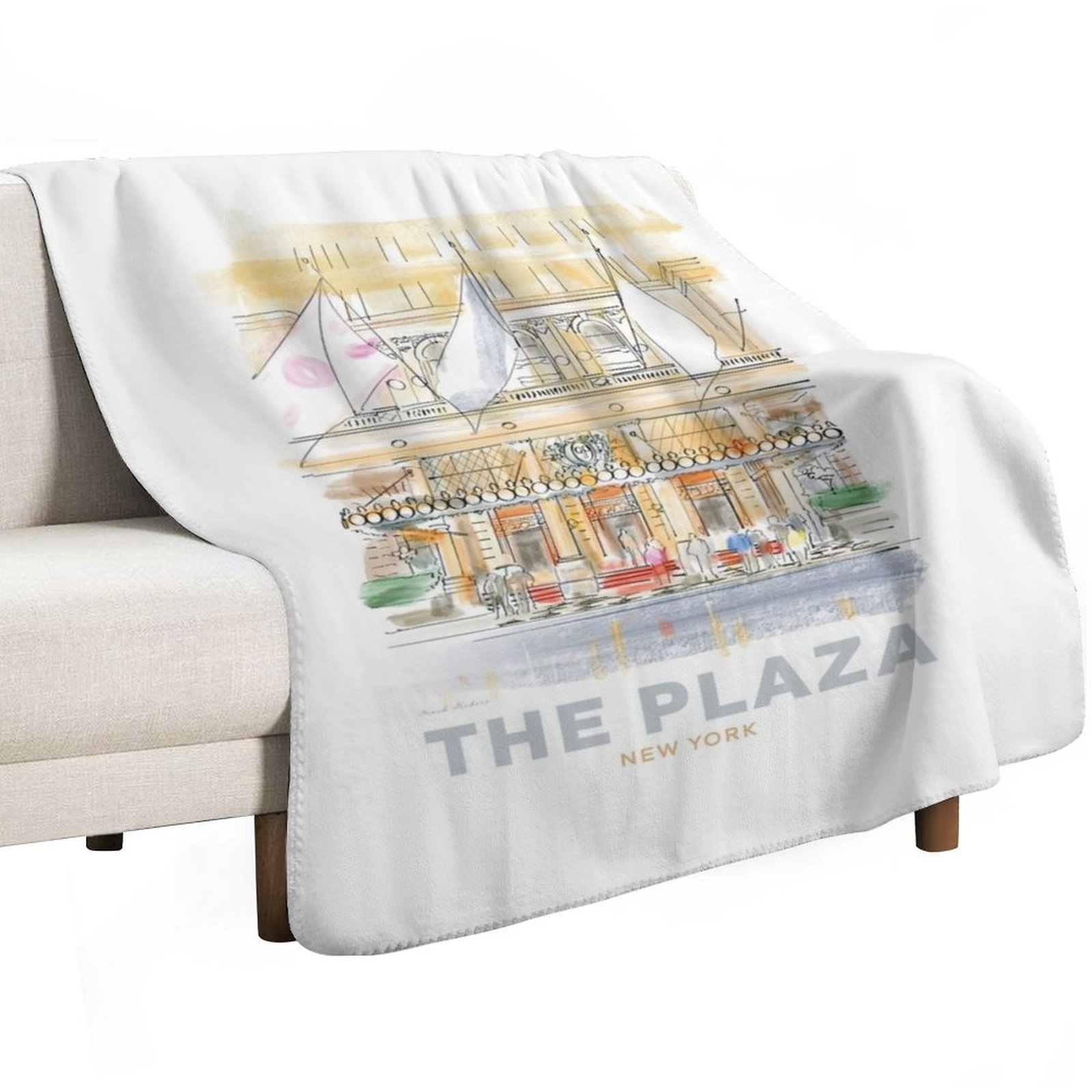 The Plaza Hotel New York Throw - 3D Printing York 评论和价格