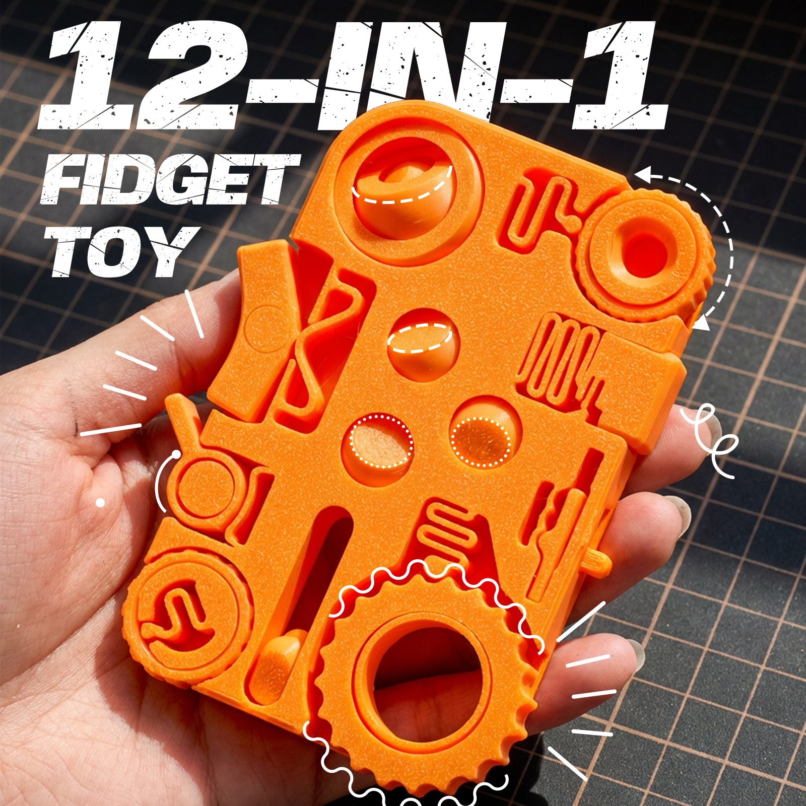 12-in-1 Stress Relief Toy 3D P - 3D Printing Idea 评论和价格