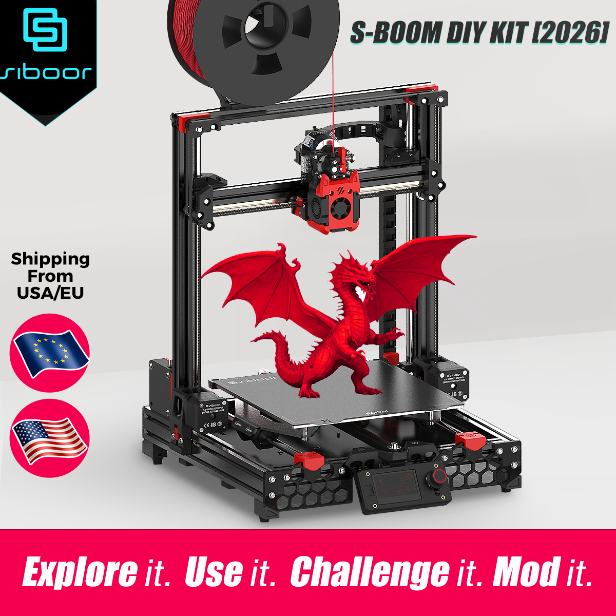 SIBOOR BOOM Kit CoreXZ DIY 3D  - 3D Printer Enclosure Frame 评论和价格