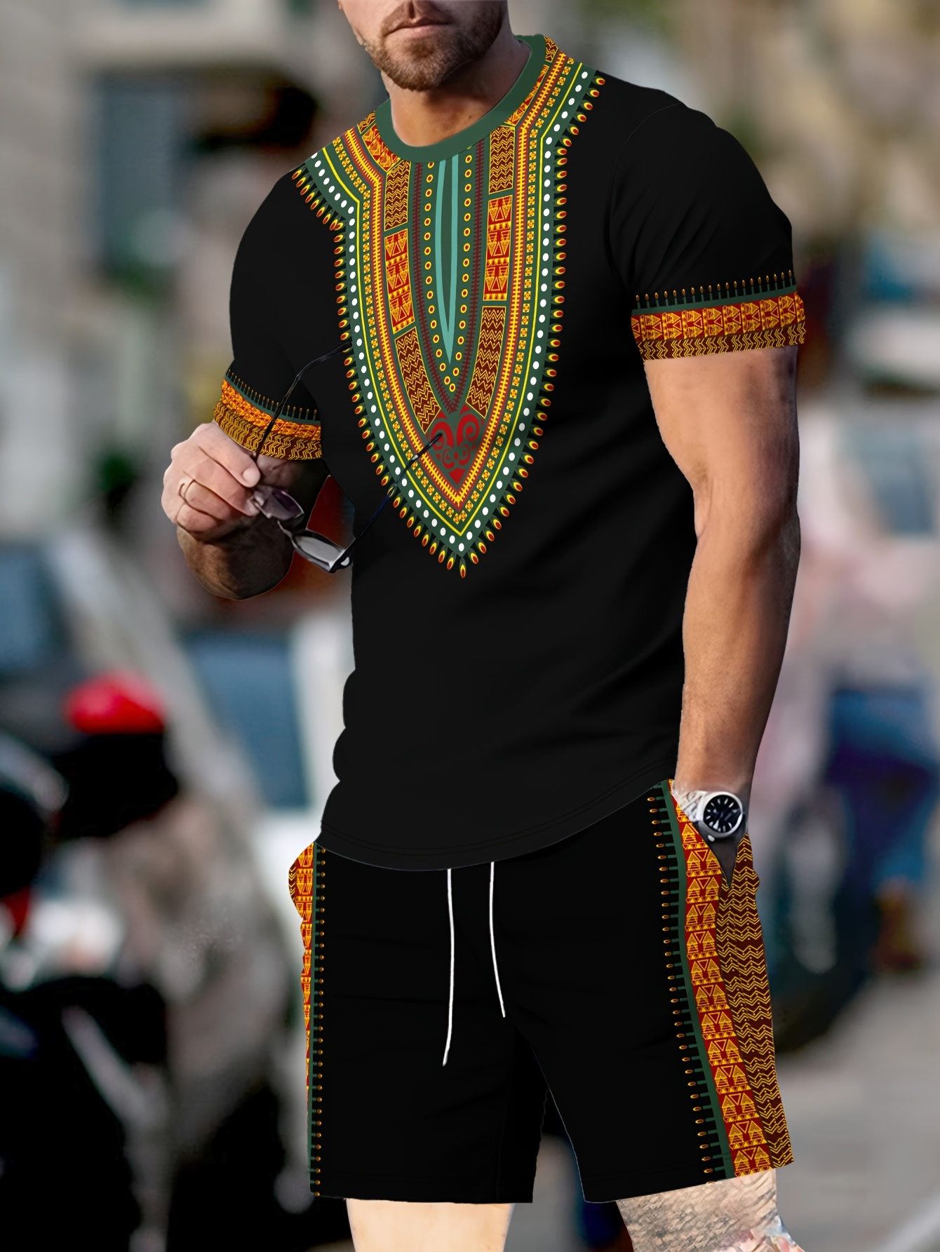 New Men's Suits African Dashik - 3D Printing Kpop 评论和价格