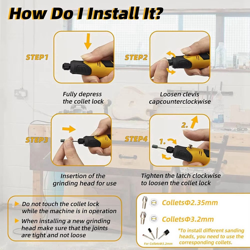 Cordless Mini Grinder Kit 3D P - 3D Printing Grinder 评论和价格