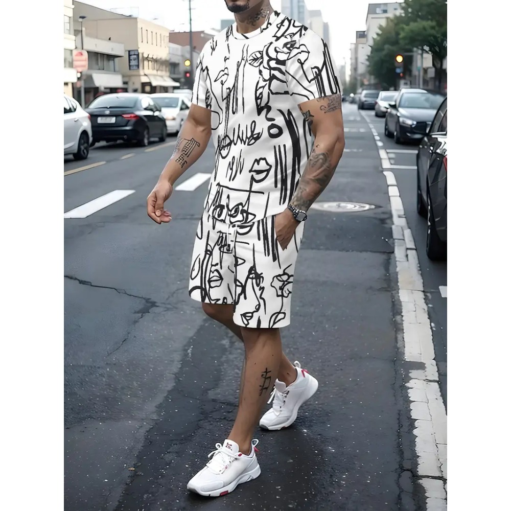 2026 Summer Men's Clothing Let - 3D Printing Kpop 评论和价格
