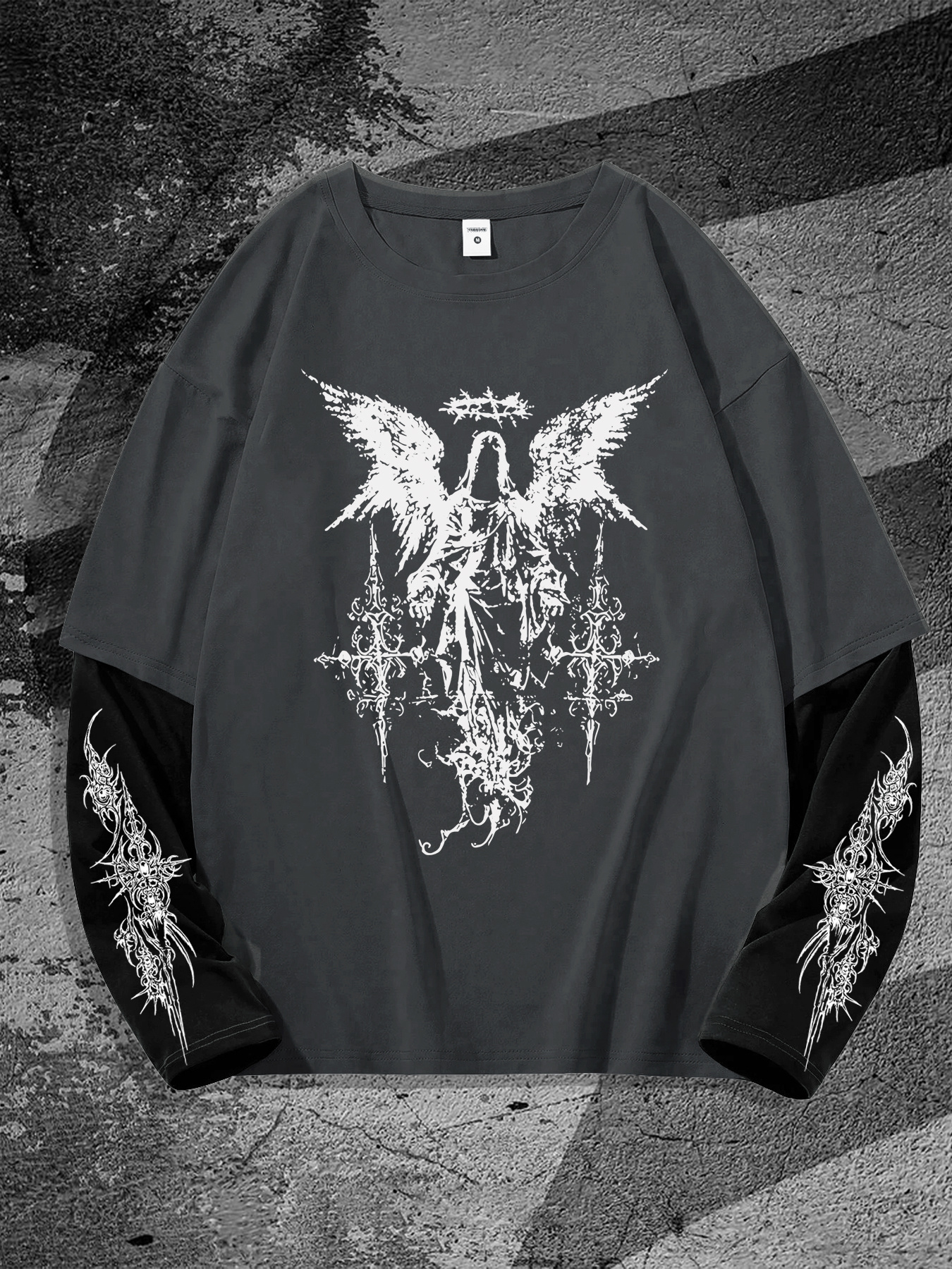 New men's long-sleeved T-shirt - 3D Printing Kpop 评论和价格